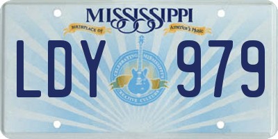 MS license plate LDY979