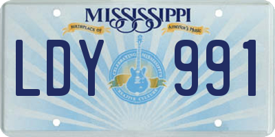 MS license plate LDY991