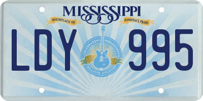 MS license plate LDY995
