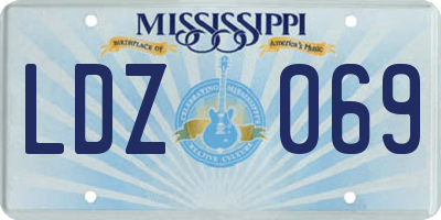 MS license plate LDZ069