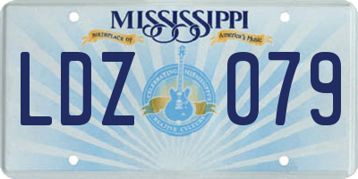 MS license plate LDZ079