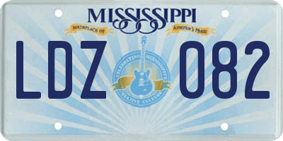 MS license plate LDZ082