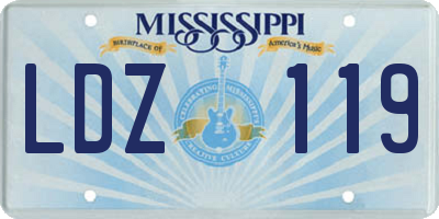 MS license plate LDZ119