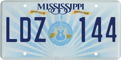 MS license plate LDZ144