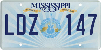 MS license plate LDZ147
