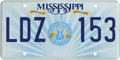 MS license plate LDZ153