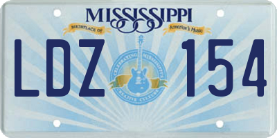 MS license plate LDZ154