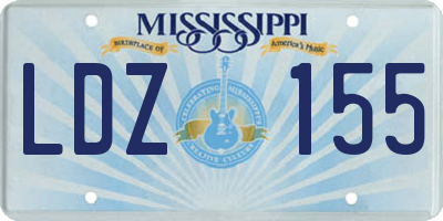 MS license plate LDZ155
