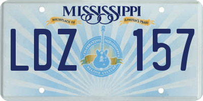 MS license plate LDZ157