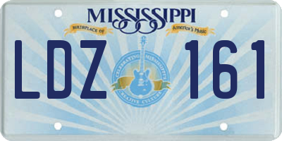 MS license plate LDZ161