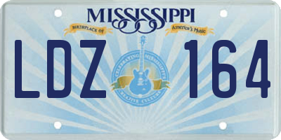 MS license plate LDZ164