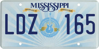 MS license plate LDZ165