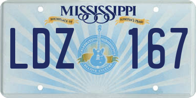 MS license plate LDZ167
