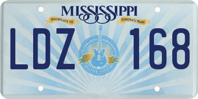 MS license plate LDZ168