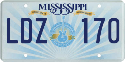 MS license plate LDZ170