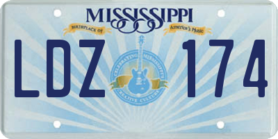 MS license plate LDZ174