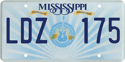 MS license plate LDZ175