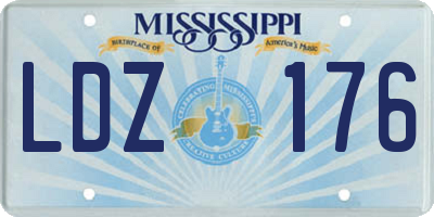 MS license plate LDZ176