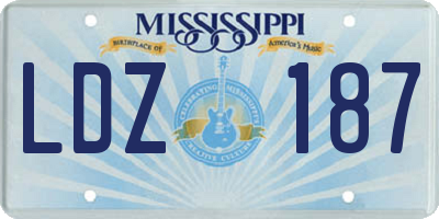 MS license plate LDZ187
