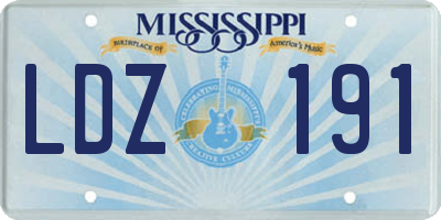 MS license plate LDZ191