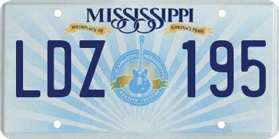 MS license plate LDZ195