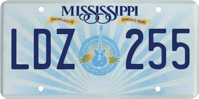 MS license plate LDZ255