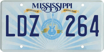 MS license plate LDZ264
