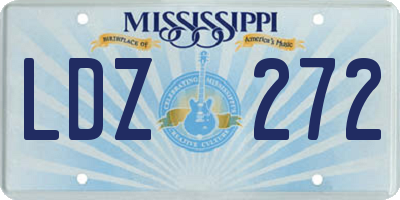 MS license plate LDZ272