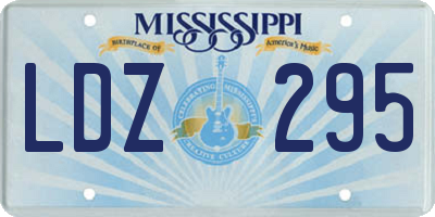 MS license plate LDZ295