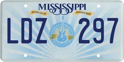 MS license plate LDZ297