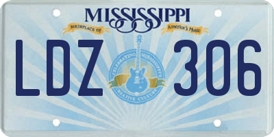 MS license plate LDZ306