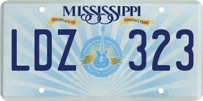 MS license plate LDZ323