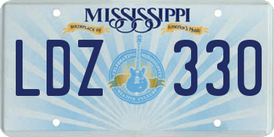 MS license plate LDZ330