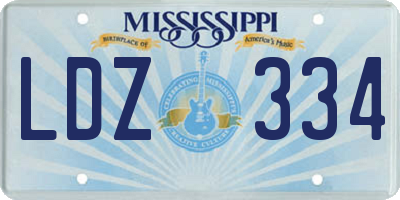 MS license plate LDZ334