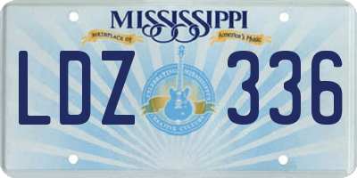 MS license plate LDZ336