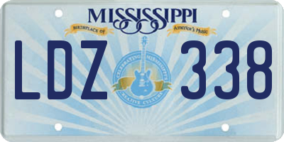 MS license plate LDZ338
