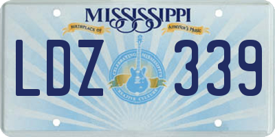 MS license plate LDZ339