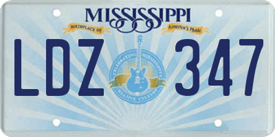 MS license plate LDZ347