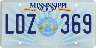 MS license plate LDZ369
