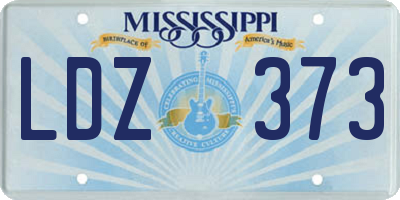 MS license plate LDZ373