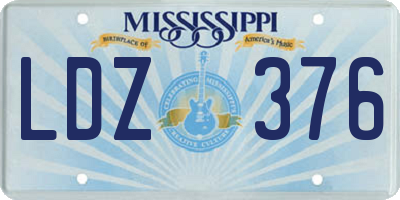 MS license plate LDZ376