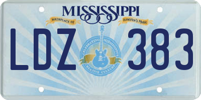 MS license plate LDZ383