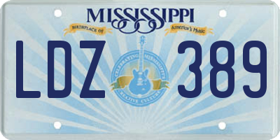 MS license plate LDZ389