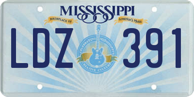 MS license plate LDZ391