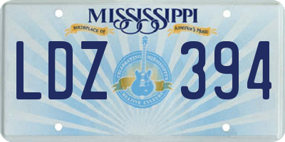MS license plate LDZ394