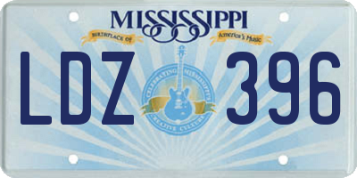 MS license plate LDZ396