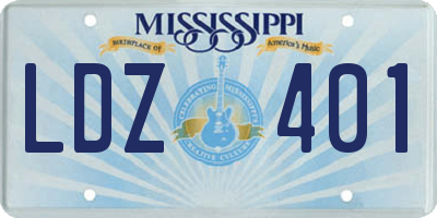 MS license plate LDZ401