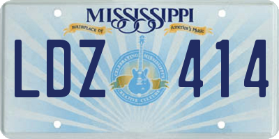 MS license plate LDZ414