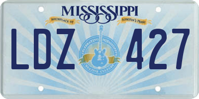 MS license plate LDZ427