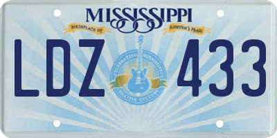 MS license plate LDZ433